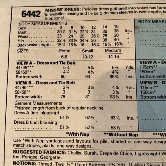 Vintage 1979 McCall’s sewing pattern 6442 pattern is cut - Picture 2 of 7